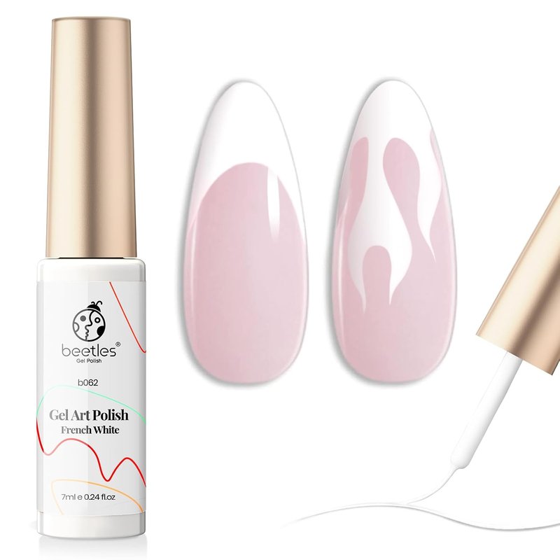 Beetles Gel Polish | Classic White Swirl Nail Art Gel Liner - 7ml for Thin French Tips
