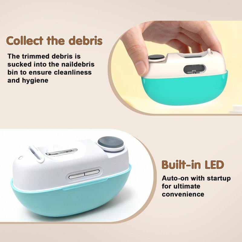 Adjustable Blade Opening Electric Nail Clipper for Thick & Thin Nails, Electric Nail Clippers for Seniors & Adults, Baby Electric Nail Trimmer, Automatic Nail Clipper for Nail (White)
