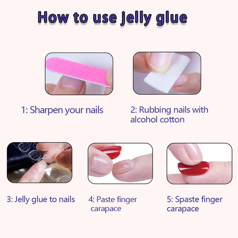 RUPOFUZA Almond Press on Nails Short Squoval Fake Nails Pink Ombre White False Nails with Glossy Press ons Designs Acrylic Press on Artificial Stick on Nails for Women 24Pcs