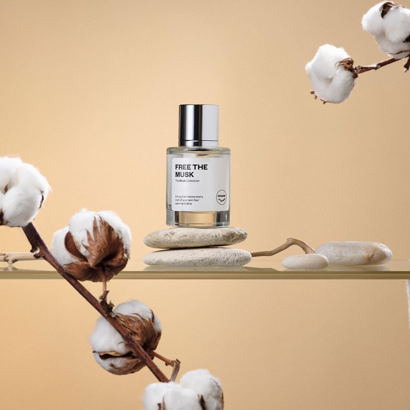 Dossier Free The Musk - Eau de Parfum for All - 50ml / 1.7oz - Clean Skin Musk Fragrance with Ambrette, Jasmine & Cedarwood - Genderless, Vegan, Long-Lasting Perfume