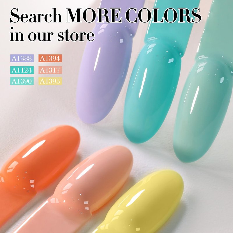 Double Rhythm 15ML Gel Nail Polish Pure Sheer Same Color Same Bottle Soak Off Gel Polish Art Manicure Salon DIY at Home for Women (Purple Lilac-A1388)