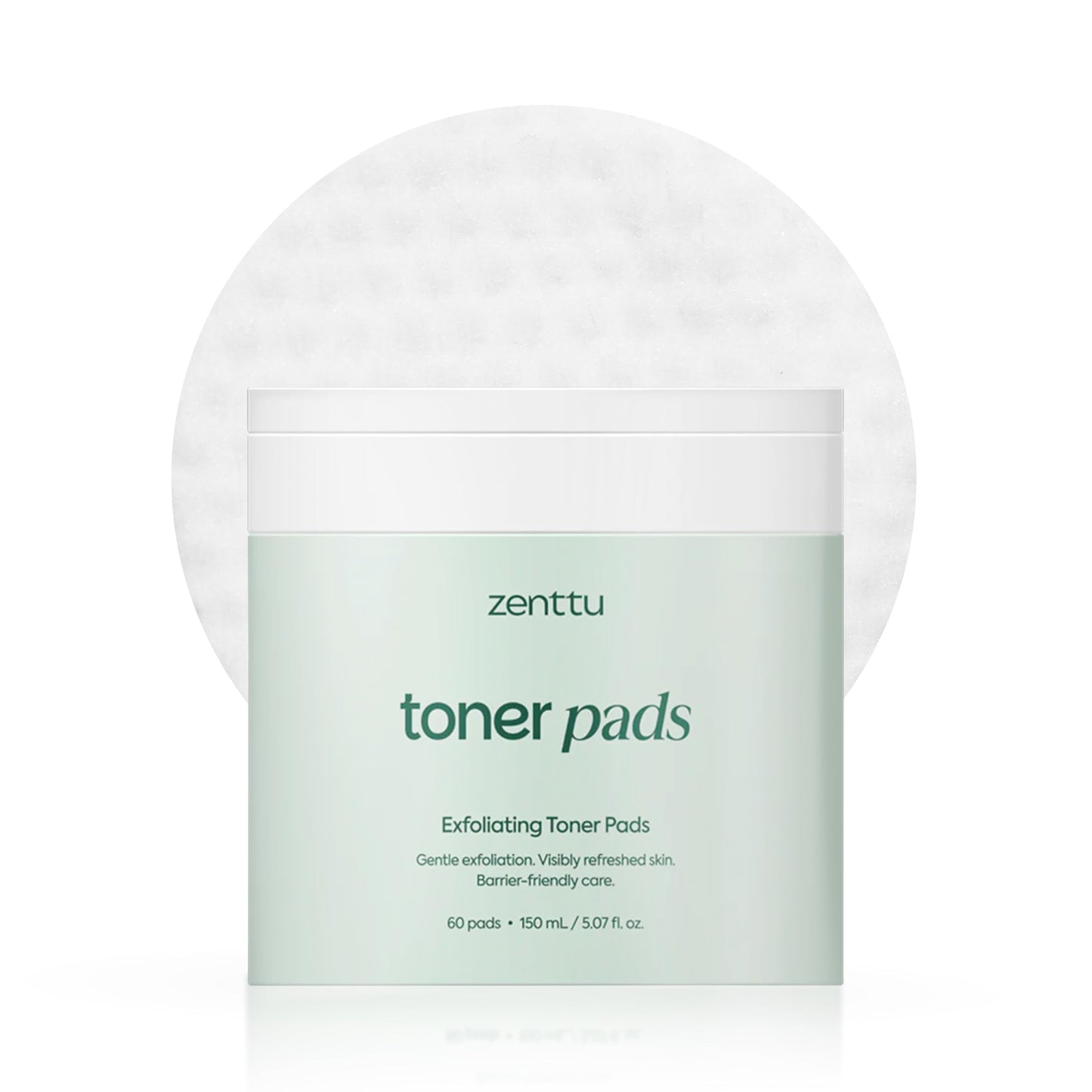 ZENTTU Korean Toner Pads for Pore Refining and Texture Smoothing with LHA and Ferments, Gentle Exfoliating Pads for Face Oil Balance | 60 Count