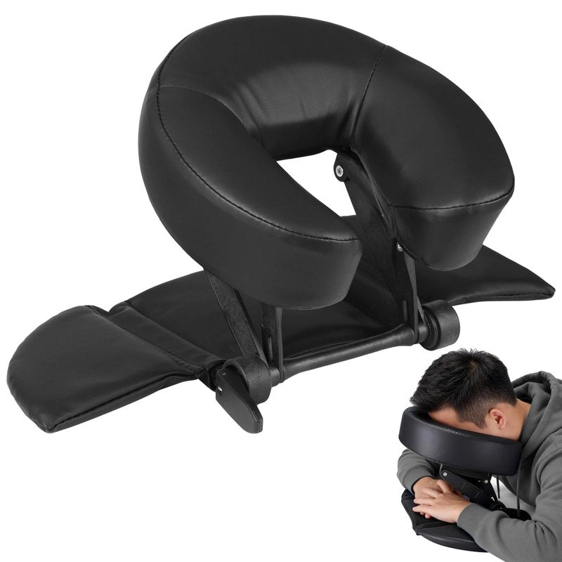 NIMBLOOM Face Down Tabletop Massage Kit, Adjustable Massage Table Headrest, Ergonomic Face Cradle Pillow with Arm Rest Pads, Breathable Memory Foam Face Pillow for Desk Bed Spa Table, 11 x 7.1 in