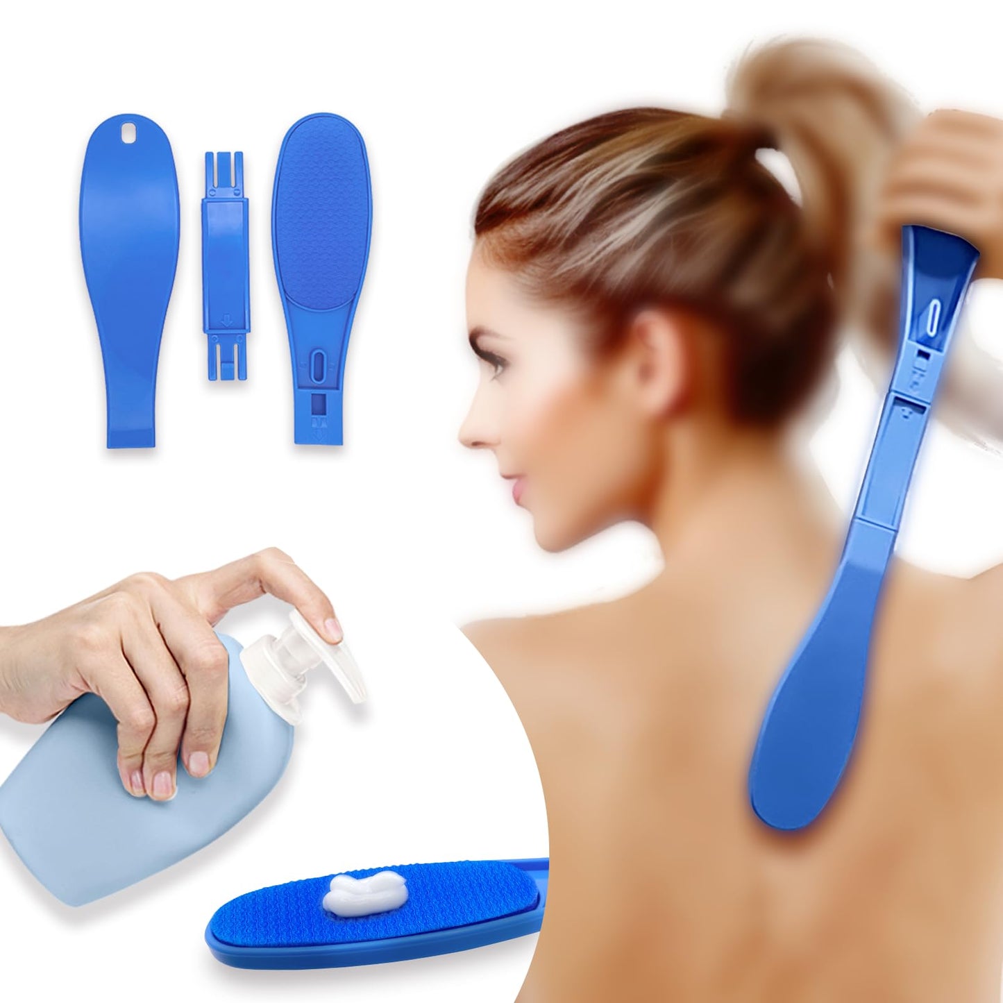 SFFTCYY&ZGTJ Lotion applicator for Back, Apply Lotion to the Back for Women, Men, Elderly Children,Handicap Accessories for Daily Living,Sunscreen,Back self Tanner,Cream,Foldable, Travel Sized