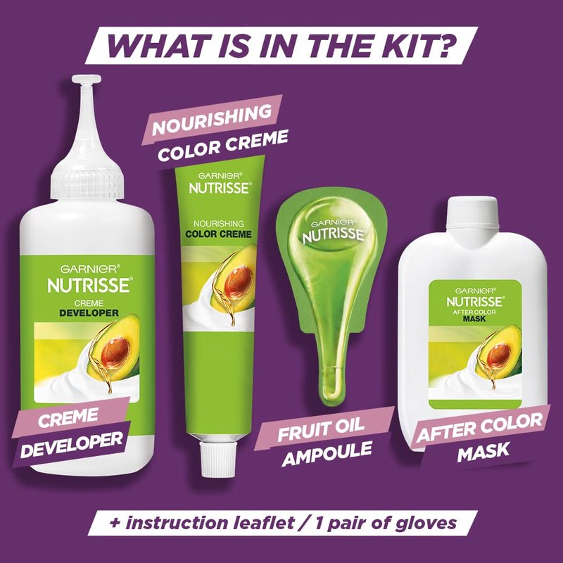 Garnier Nutrisse Ultra Color Permanent Hair Dye - LB1 Ultra Light Cool Blonde | Nourishing Creme, 1 Count