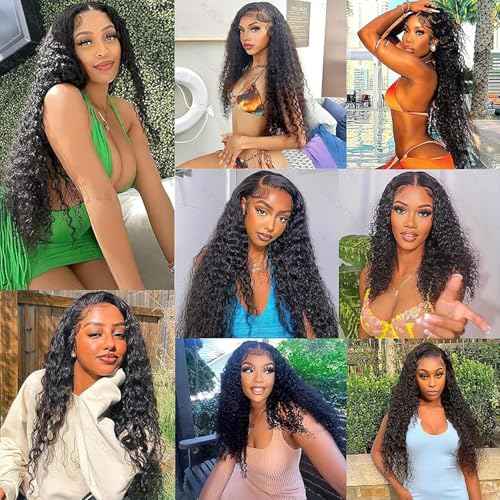 SODLIS 5x5 HD Lace Closure Wigs Human Hair Wear And Go Glueless Wigs Human Hair Pre Plucked With Baby Hair Ready to Go Deep Wave Lace Front Wigs Human Hair for Women (Black, 22 Inch, Curly)