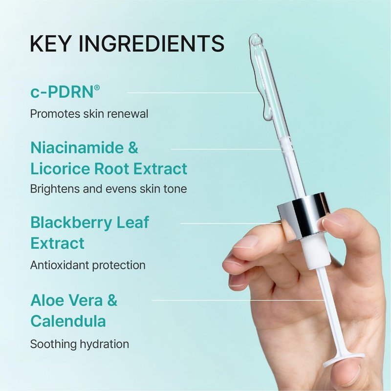 REJURAN® Turnover Ampoule, c-PDRN® – Original Salmon DNA PDRN Face Serum for Rejuvenation, Firming, Hydration & Youthful Glow, Refines Skin Texture. Korean Skincare (1.01 fl oz)