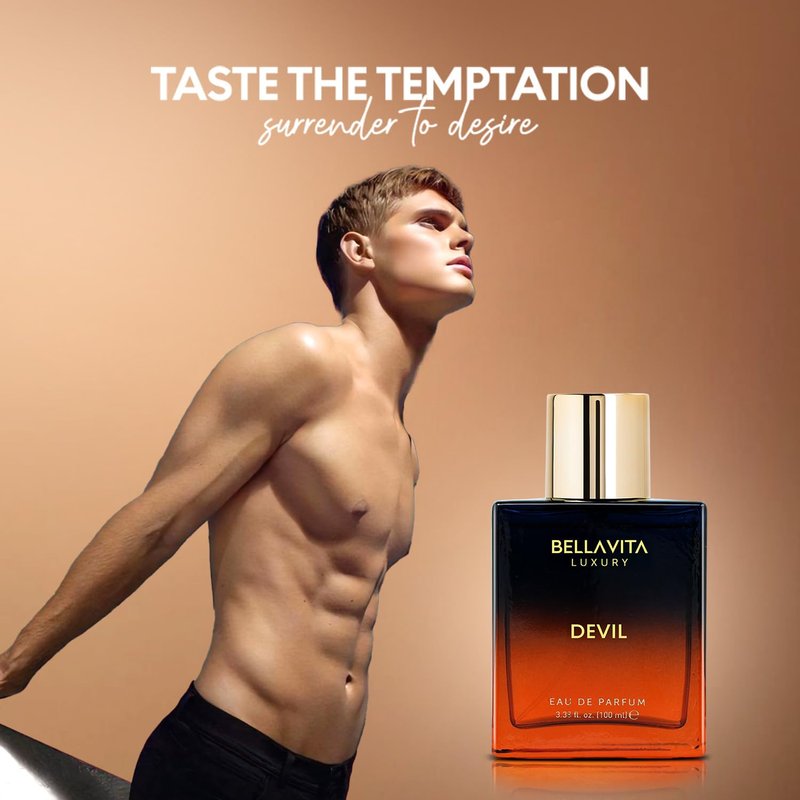 Bellavita Luxury Devil Eau de Parfum | 100 ml (3.4 fl.oz.) | Perfume for Men and Women | Oriental Spicy, Saffron, Amber, and Cedar Notes | Long Lasting Unisex Fragrance