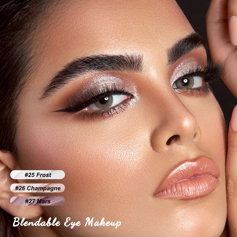 FOCALLURE 3 Pcs Cream Eyeshadow Stick,Shimmer Eyeshadow Pencil Crayon,High Pigmented Crease-proof Eye Shadow Brightener Sets,Long Lasting Eye Shadow Highlighter Stick Make up
