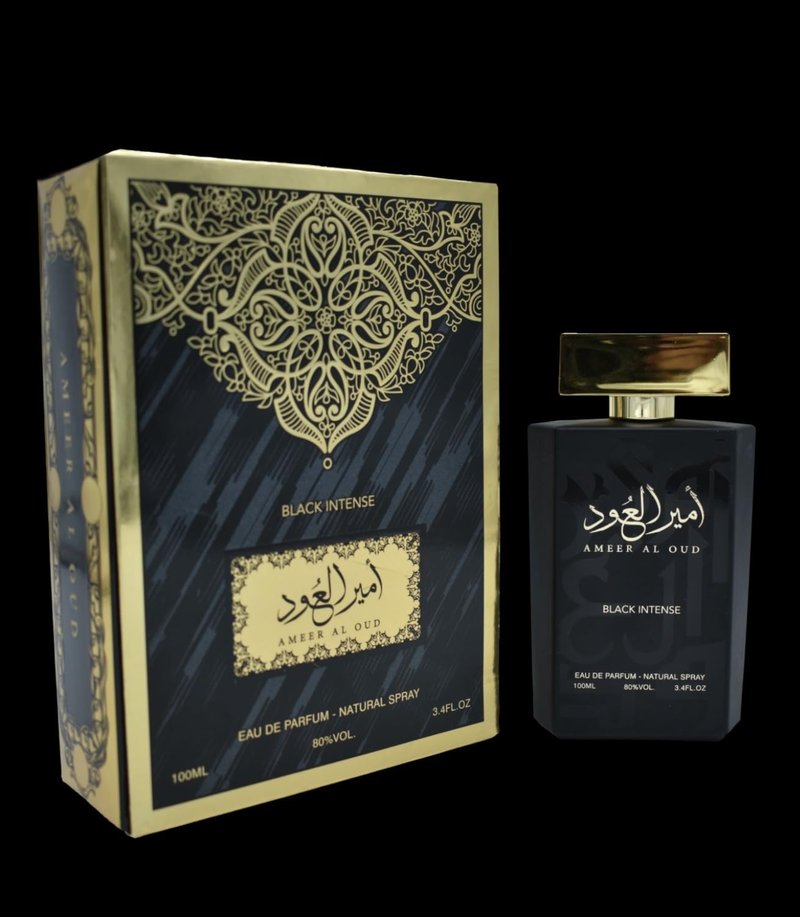 Ameer Al Oud Black Intense Eau De Parfum By Almas Perfumes 100 ML 3.4 FL OZ Made In Saudi Arabia