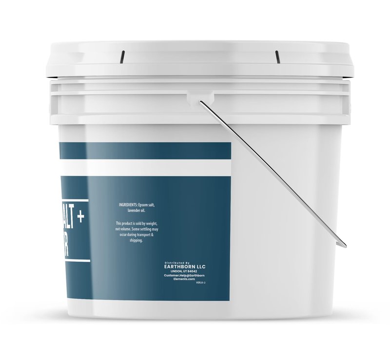 Earthborn Elements Lavender Epsom Salt, Infused with Essential Oil, Always Pure (1 Gallon)