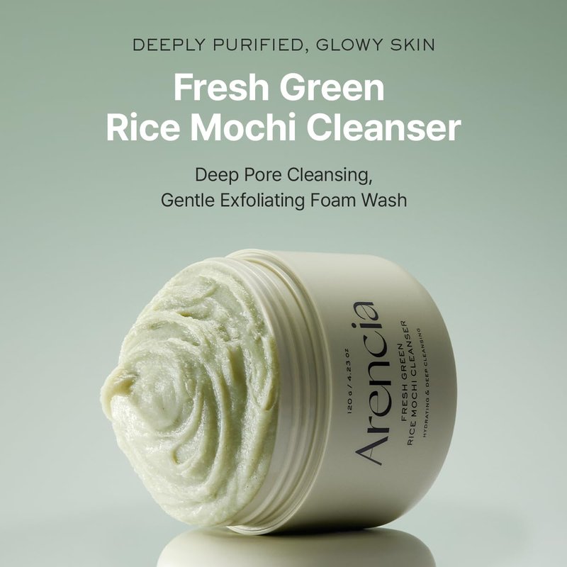 Arencia Korean Rice Mochi Face Cleanser - Gentle All-in-One Face Wash for Deep Cleansing & Moisturizing | Acne-Prone Skin, 150ml