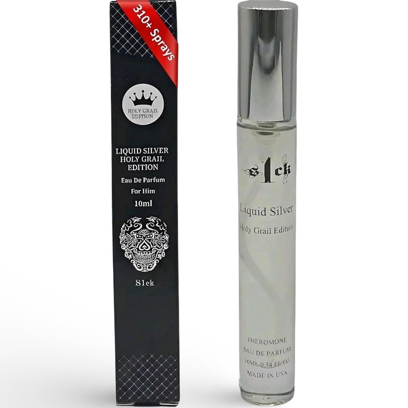 S1CK - Liquid Silver Holy Grail Edition Pheromone-Infused Cologne for Men Raw Pheromones Cologne Men Attraction Lasting Spray USA-Made Bold Strength Scent for Him