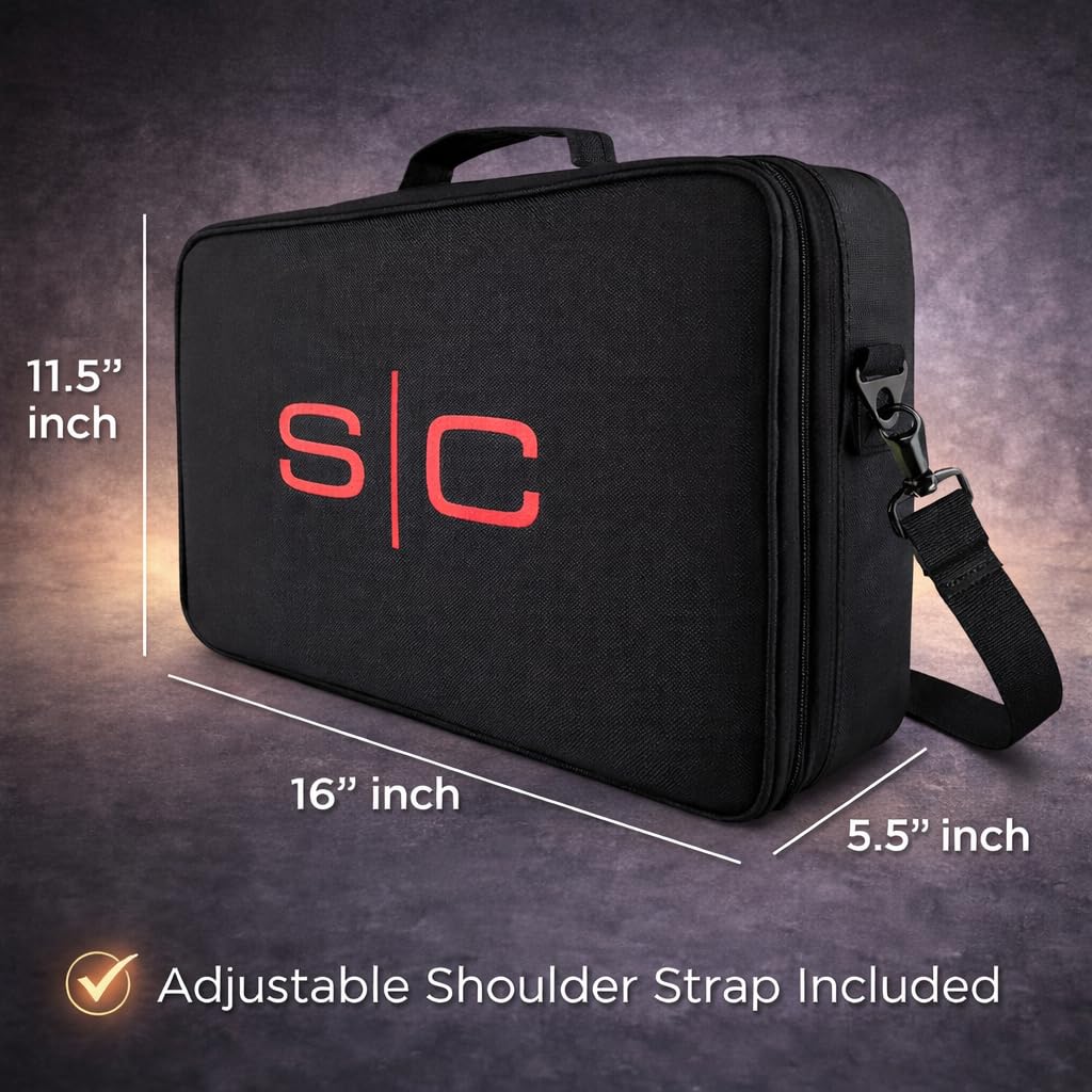 Stylecraft On-The-Go Barber or Stylist Professional Travel Case, Nylon with Multi-Pockets and Compartments
