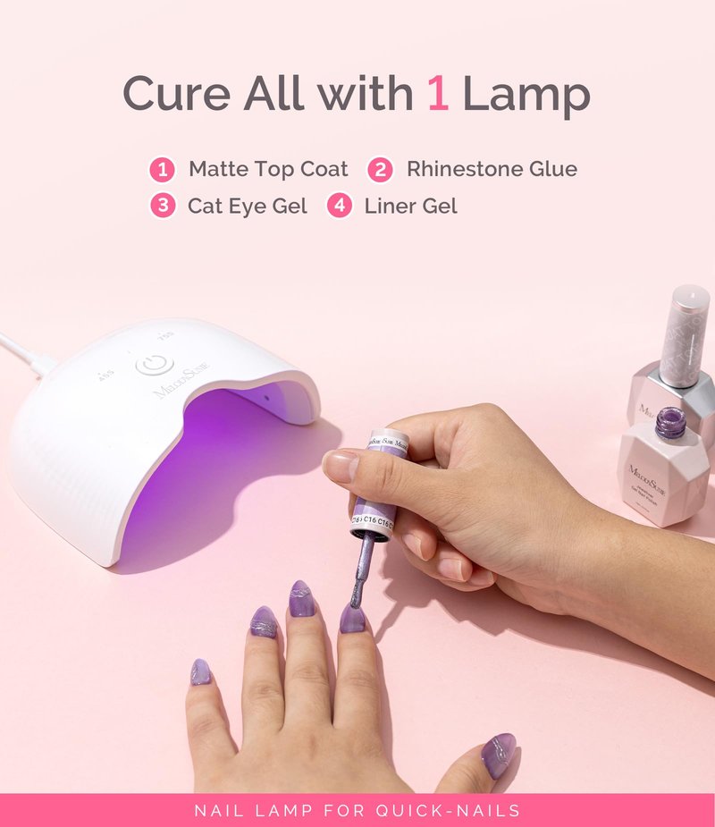 MelodySusie 48W LED UV Nail Lamp - Black, Energy Efficient, 365nm-405nm Wavelength, Compatible with Most Gels, 4 Timer Settings, Infrared Sensor, User-friendly Design, Widely Applications