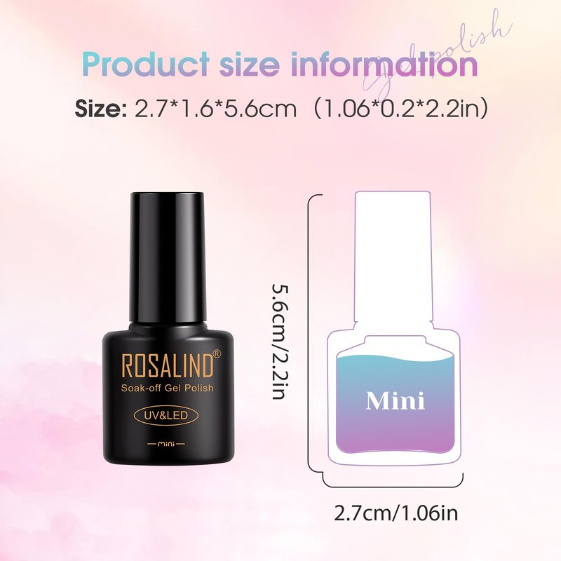 ROSALIND 12PCS Color Changing Gel Nail Polish, Temperature Mood Change Red Pink Purple Blue Colors Gel Polish Soak Off UV Thermal Nail Polish Set for Manicure DIY at Home and Salon