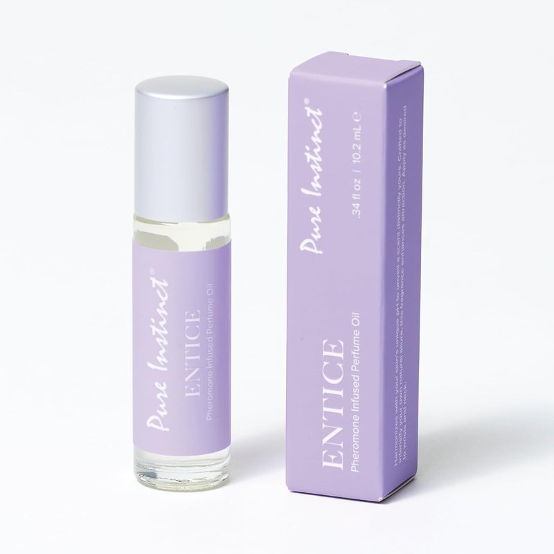 Pure Instinct Entice Pheromone Infused Essential Oil Perfume - TSA Ready Roll-On for Women (0.34 Fl. Oz.)