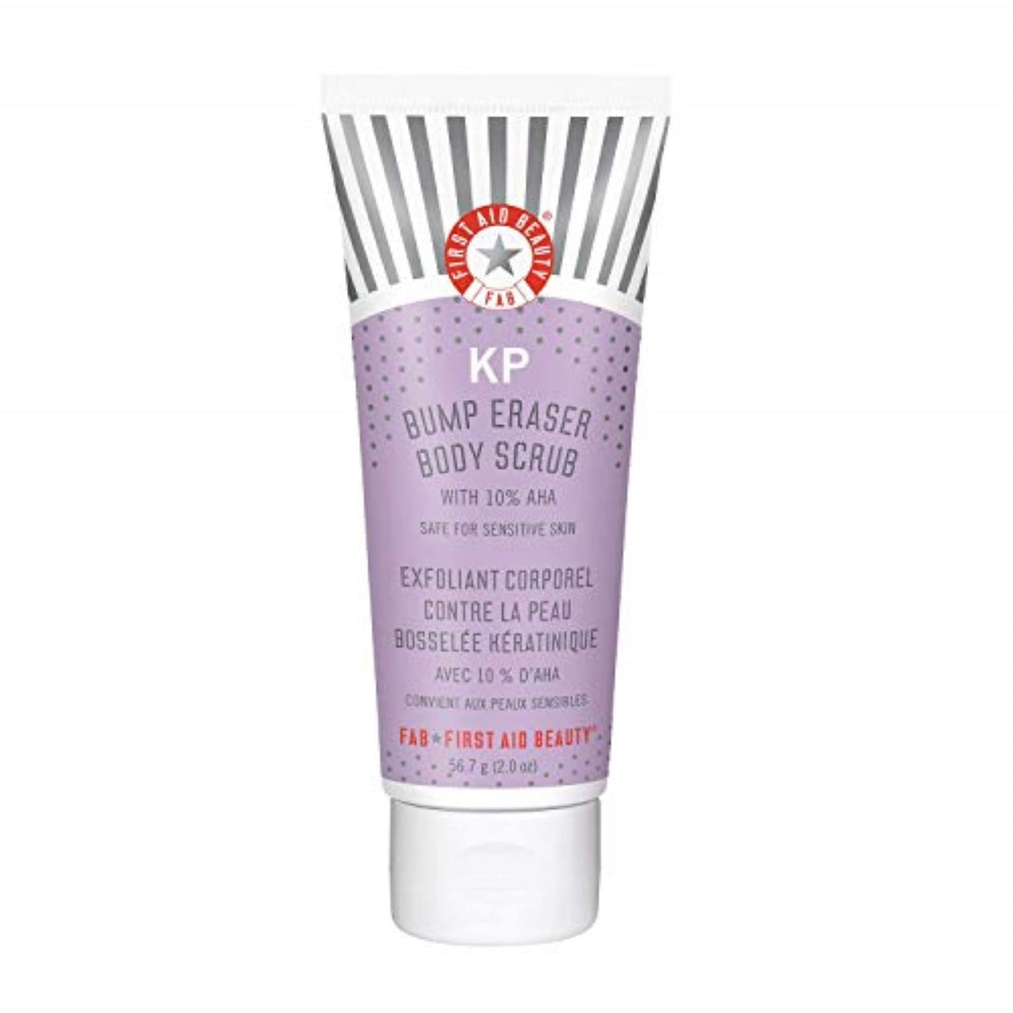 First Aid Beauty - KP Bump Eraser Body Scrub with 10% AHA, Keratosis Pilaris Skin Exfoliator with Glycolic and Lactic acids, Helps Reduce Chicken Bumps, Safe for Sensitive Skin, 2 oz