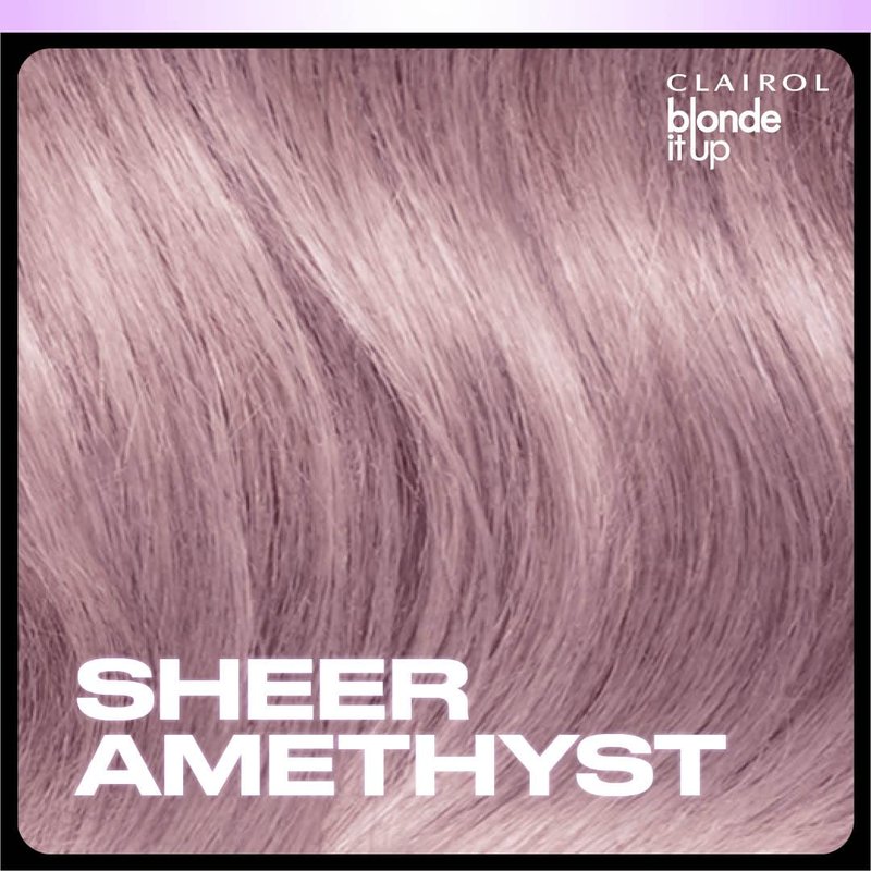 Clairol Blonde It Up Crystal Glow Toners - Ammonia-Free Demi-Permanent Hair Dye | Sheer Amethyst Color | Neutralizes Warmth