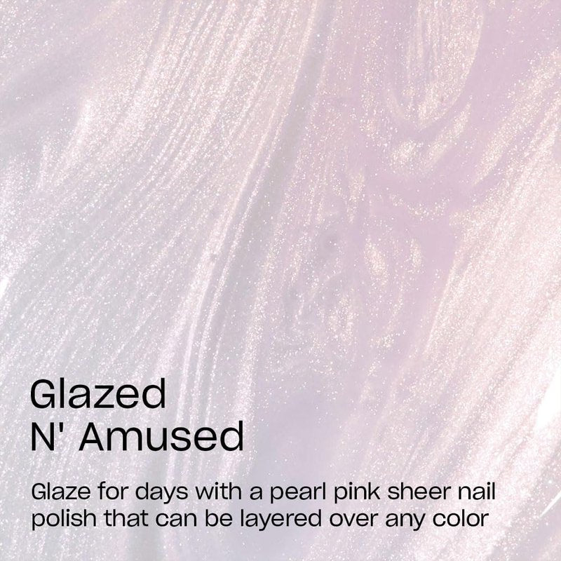 OPI Nail Lacquer Glazed N' Amused | Sheer Soft White Pearl Chip Resistant Nail Polish Your Way Collection