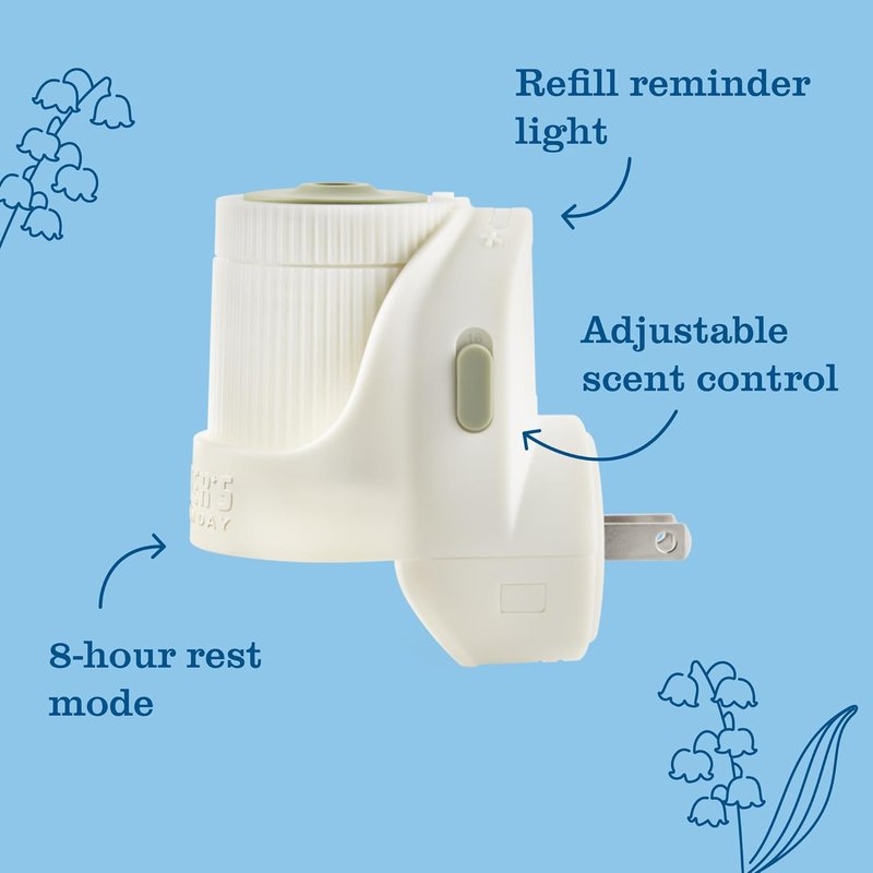 Mrs. Meyer's Clean Day Oil Diffuser Kit - Premium Rain Water Scent | Includes Warmer & 0.67 Fl Oz Refill