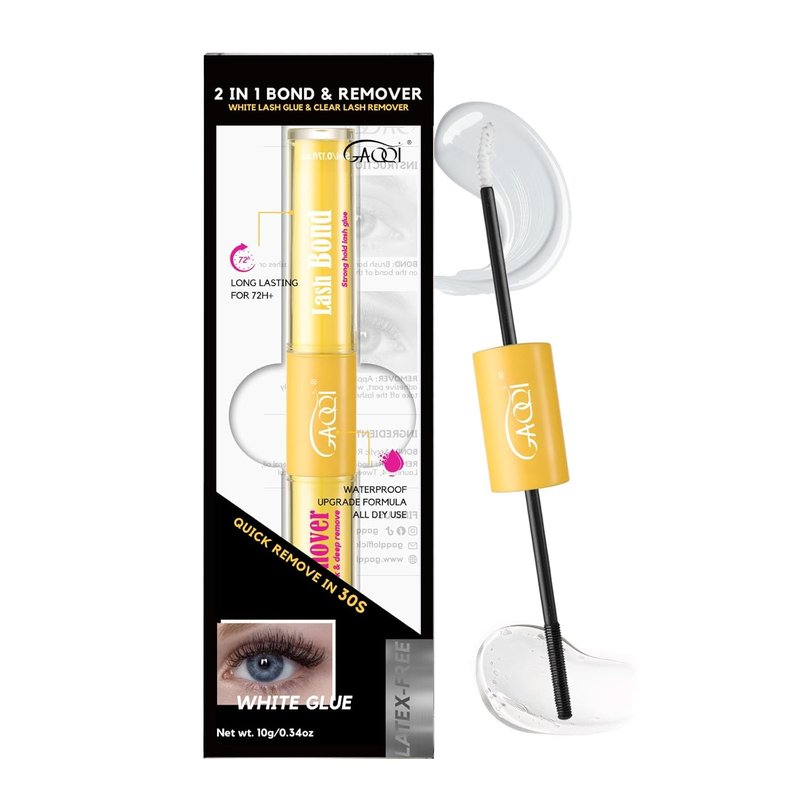 GAQQI Lash Bond & Remover - Waterproof Eyelash Glue for DIY Extensions | Strong Hold 72H+, 10ml