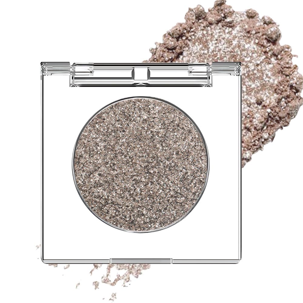 Taupe Gray Brown Monochrome Shimmer Eyeshadow Palette - Long-Lasting, Lightweight Glitter for Mature Skin