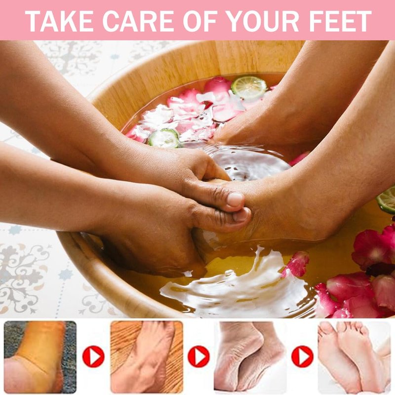 Ouliget Dried Flowers Pedicure Foot Soak Kit,8 Bags Set for Dry Tired Feet,Including Rose Buds,Lavender,Jasmine,Chrysanthemum,Lemongrass,Mint, Peony,Peach Blossom (8 Bags, Dried Flowers)