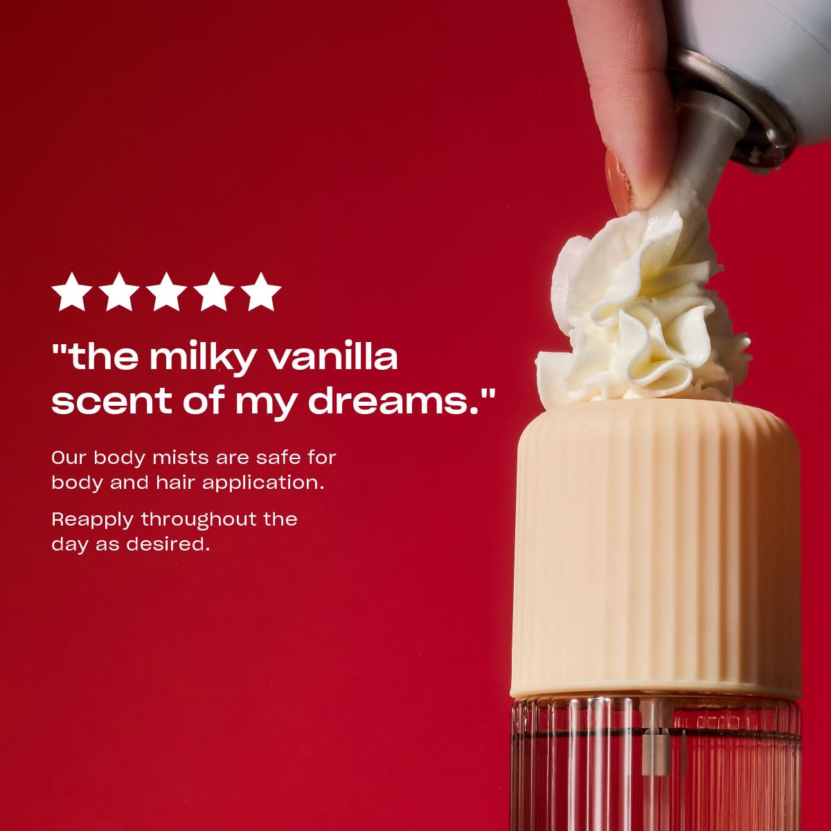 Snif Extra Whip Body Mist - Gourmand Vanilla Musk Fragrance for Body & Hair | 2.5oz, Vegan & Cruelty-Free