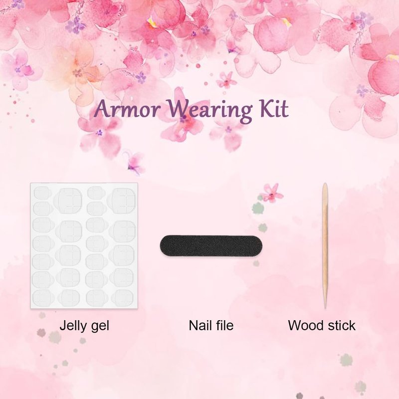 24Pcs Red French Tip Press on Nails Long Square Fake Nails 3D Flower False Nails with Glitter Butterfly Rhinestones Red Gems Design Full Cover Glue on Nail Artificial Stick on Nails for Women Manicure
