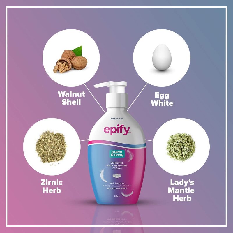 Epify Intimate Hair Removal Cream for Men & Women - Sensitive Area Formula | 8.45 Fl Oz