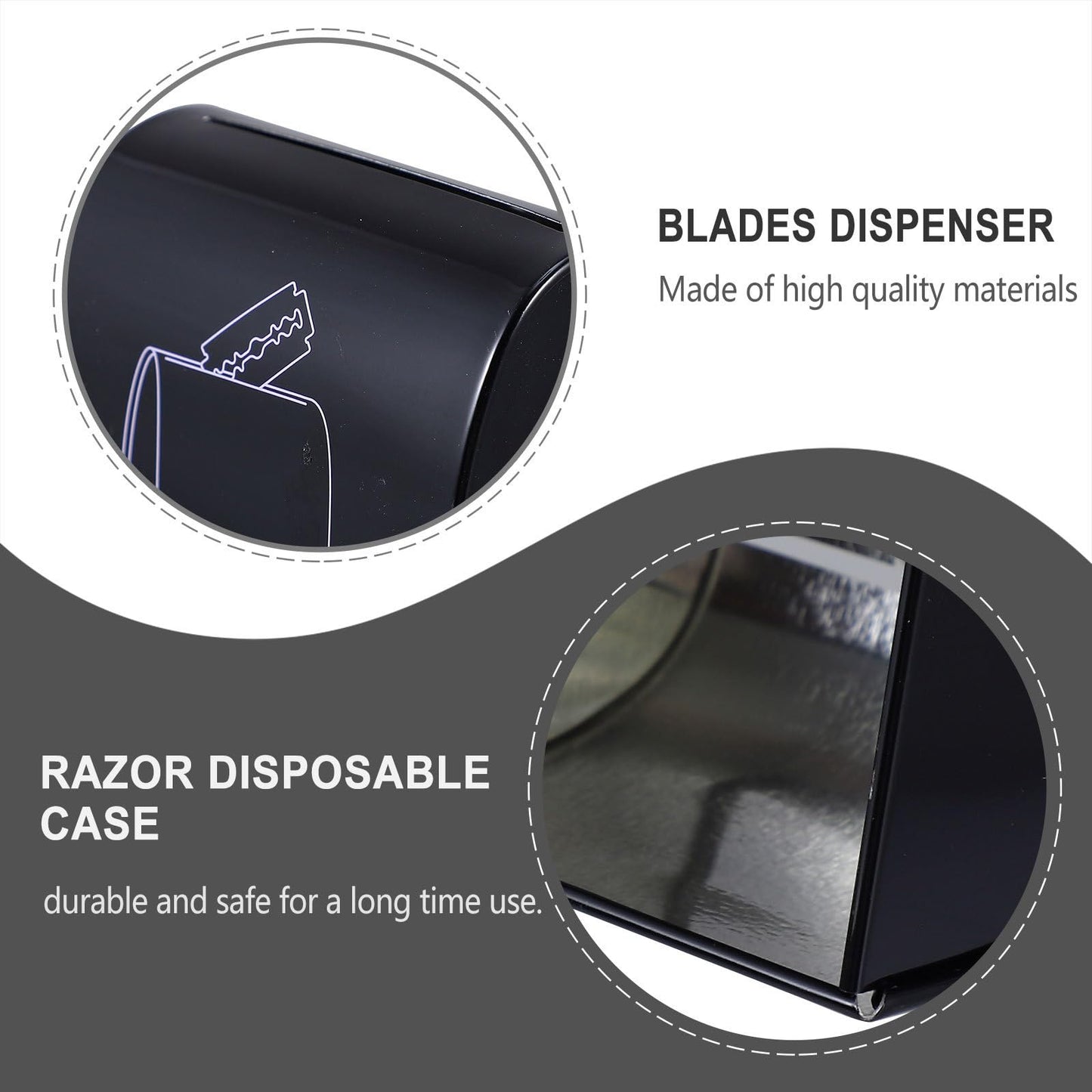 Uonlytech 2pcs Blade Storage Box Blades Dispenser Case Safe Storage Bank for Blades Safety Disposable Razors for Men Blades Disposal Collect Container Water Dispenser Household Travel Iron