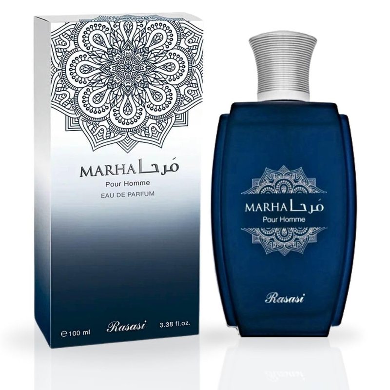 RASASI Marha Eau De Parfum Spray 100ML (3.38 OZ) Long Lasting Arabian Perfume for Men with Aromatic, Warm And Floral Notes - Captivating And Luxurious Masculine Fragrance for Day-to-Night Wear