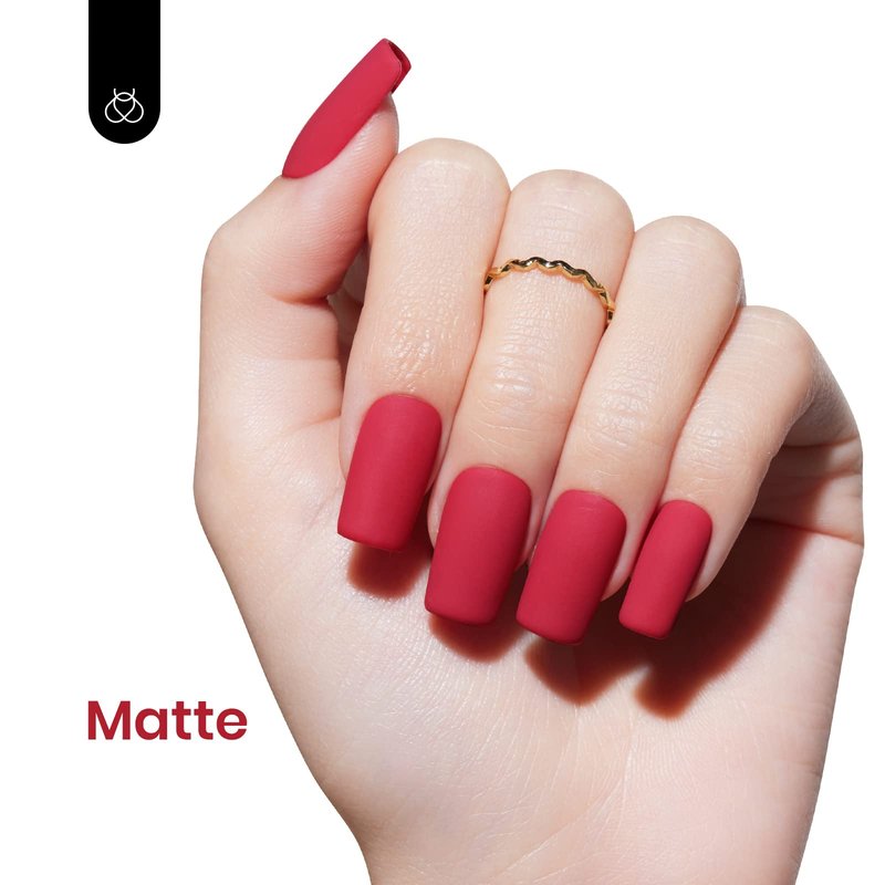 Beetles Red Gel Nail Polish - Cherry Mocha, 15ML Burgundy Red Gel Nail Polish, Soak Off Summer Nails Art Manicure Salon DIY Design UV Nails Lamp Needed