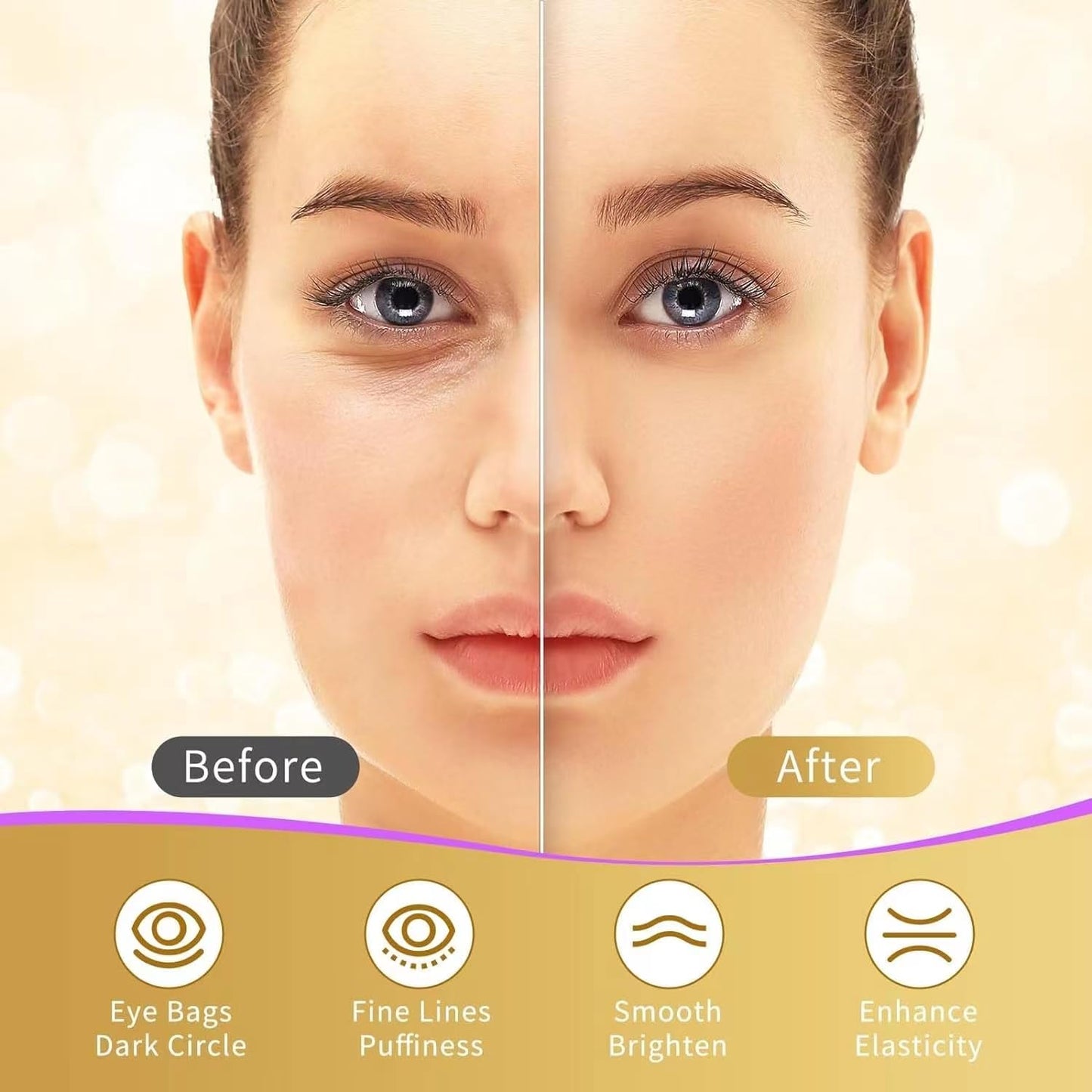 Under Eye Patches - 40 Pairs Anti-Aging Eye Masks with 24K Gold & Hyaluronic Acid | Reduce Dark Circles & Puffiness