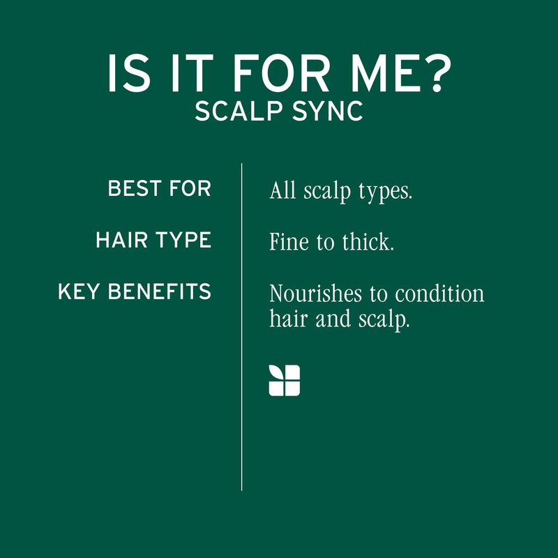 Biolage Scalp Sync Universal Conditioner - Nourishing & Hydrating for All Scalp Types, Lightweight Moisturizing & Conditioning, Fermented Tea Blend & Glycolic Acid, Vegan & Paraben-Free, 7.9 Fl Oz