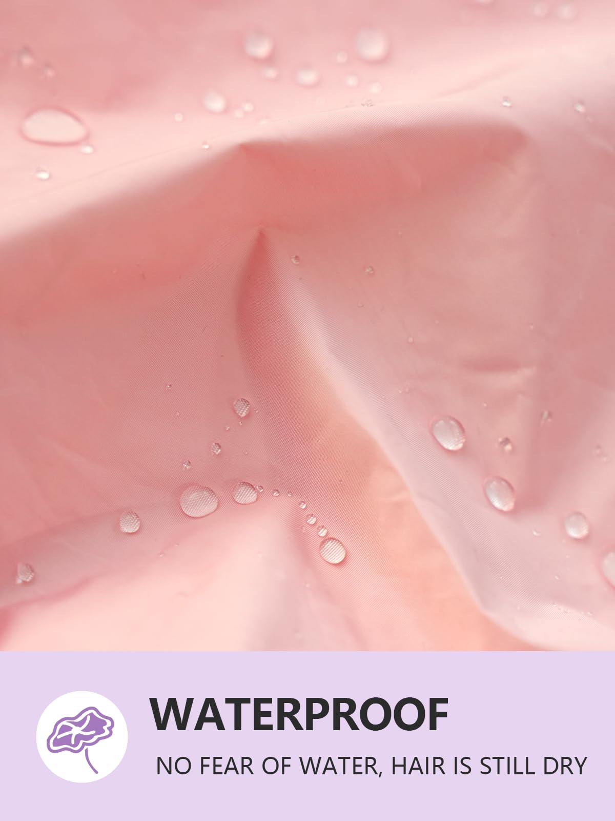 Years calm Reusable Waterproof Shower Caps for Women, Hair Caps for Showers, Double-Layer Elastic Design, for All Hairstyles, Travel-Friendly (pink)