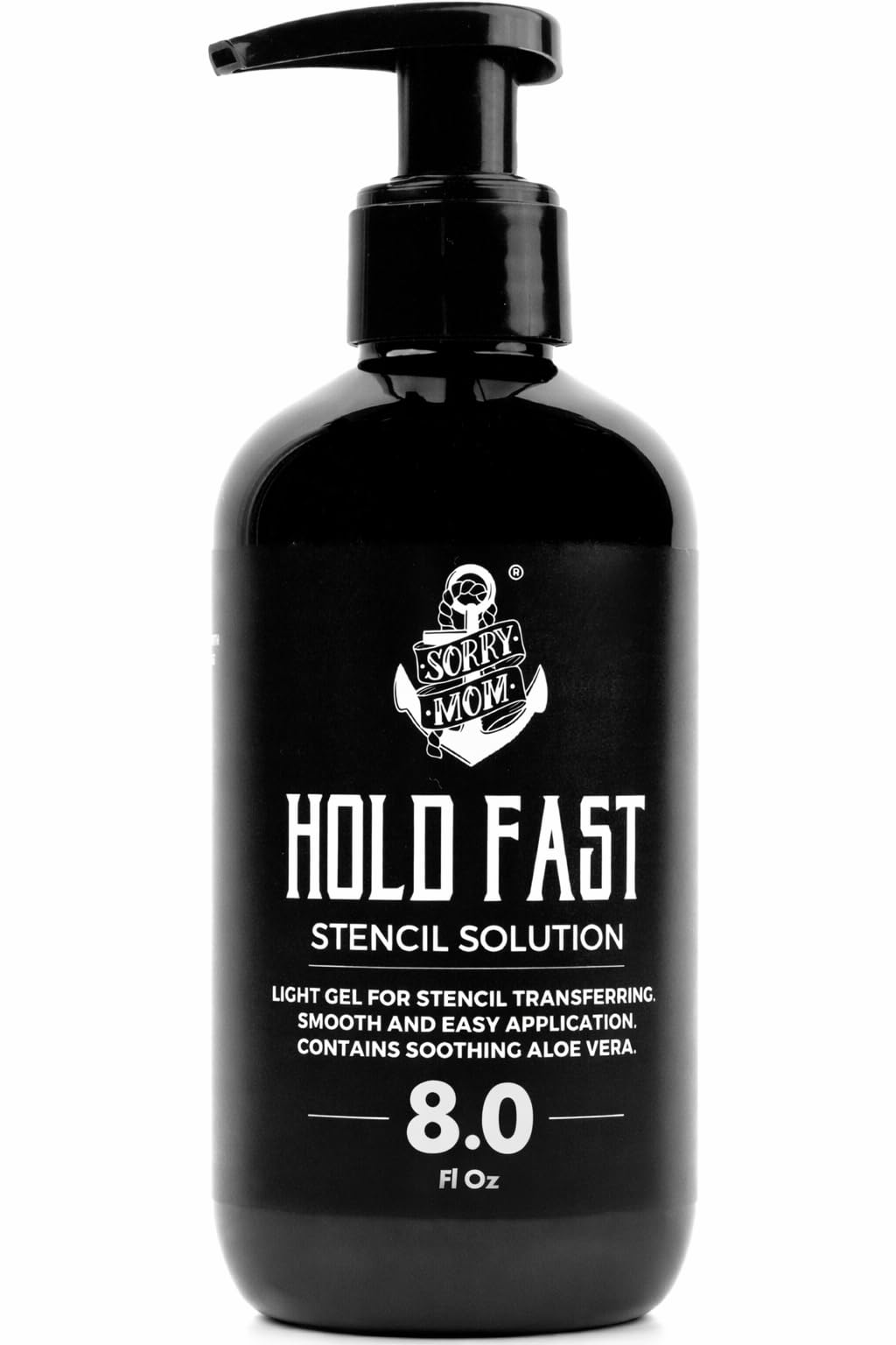 Sorry Mom Tattoo Stencil Gel Solution -Tattoo Transfer Gel for Clean, Dark Stencils - HOLD FAST Tattoo Stencil Transfer Gel for Tattooing - Tattoo Gel & Tattoo Supplies By Professionals (8.0 oz)