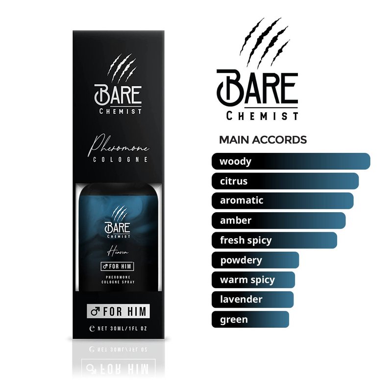 Heaven Pheromone Cologne for Men - Extra Strong, Long-Lasting Fresh Scent - 1.01 Fl Oz Spray