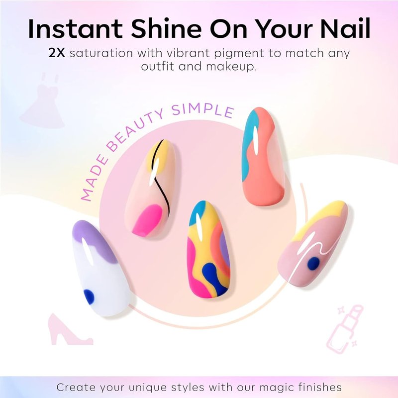 Modelones Gel Nail Polish Set - 6 Vibrant Neon Colors for Spring/Summer | Soak Off LED Manicure Gift