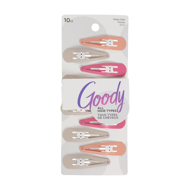 Goody Snap & Go Metal Contour Clips - 10 Count Warm Tones | Pain-Free Hair Accessories for All Hair Types