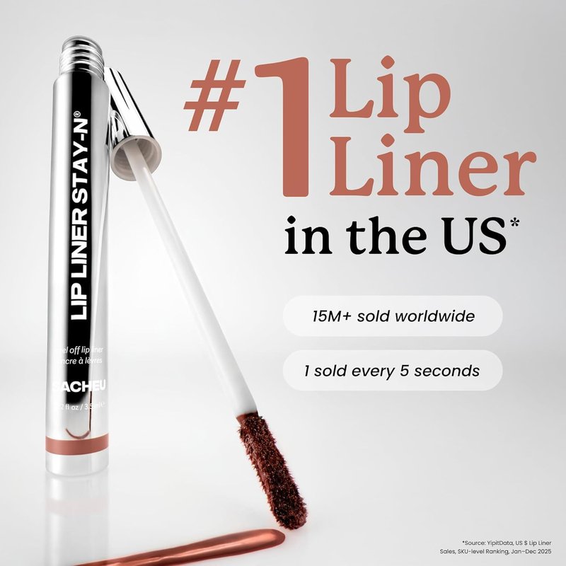 Sacheu Lip Liner - Long Lasting Waterproof Lip Tint with Hyaluronic Acid & Vitamin E | Transfer Proof Matte Finish (Clover)