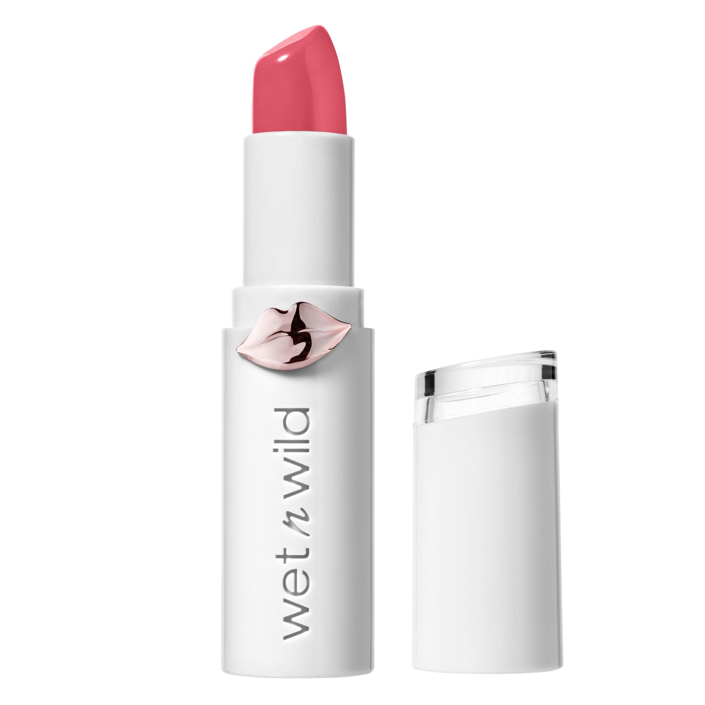 wet n wild Mega Last High-Shine Lipstick Lip Color, Infused with Seed Oils For a Nourishing High-Shine, Buildable & Blendable Creamy Color, Cruelty-Free & Vegan - Pinky Ring