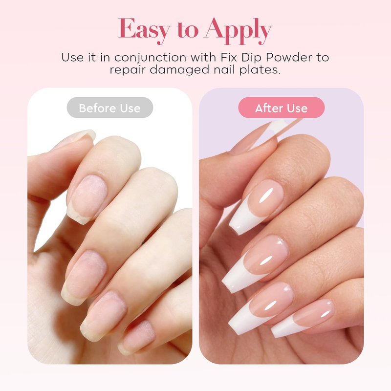 AzureBeauty Nail Repair Glue for Broken Cracked Split Weak Nails, Clear Quick Dry No UV Needed, Easy Application, Durable & Long-Lasting Fast Glue False Nails, Press On Nails
