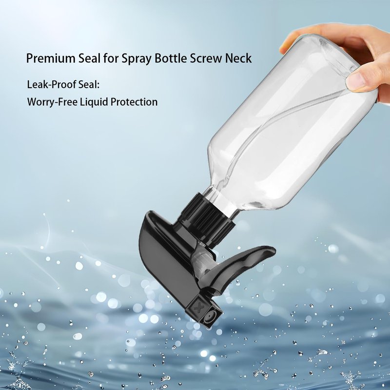 Likealot 2 Pack Leakproof Spray Bottles 300ml - Adjustable Nozzle (Mist/Jet), Refillable PET Plastic for Hair, Cleaning, Plants, Travel | BPA-Free, No-Spill Design, Salon & Home Essentials (Clear)