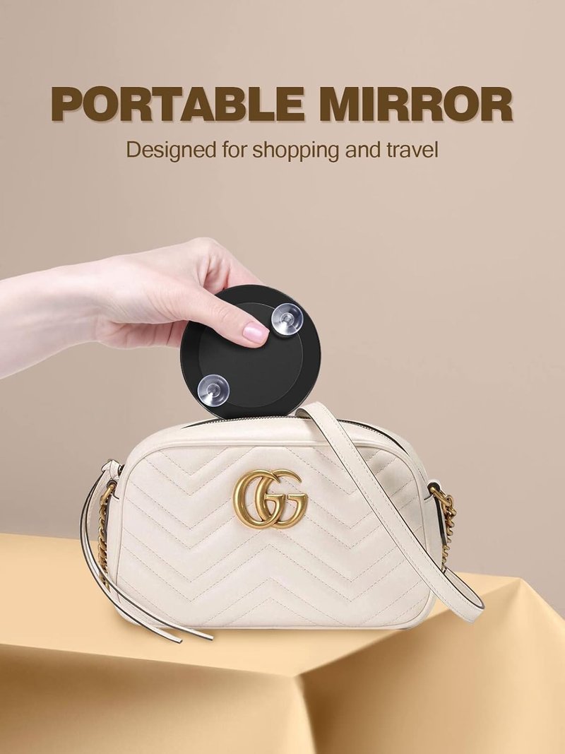 Macaki 30X Magnifying Makeup Mirror - 3.5 Inch with 2 Suction Cups & Slant Tweezers | Black