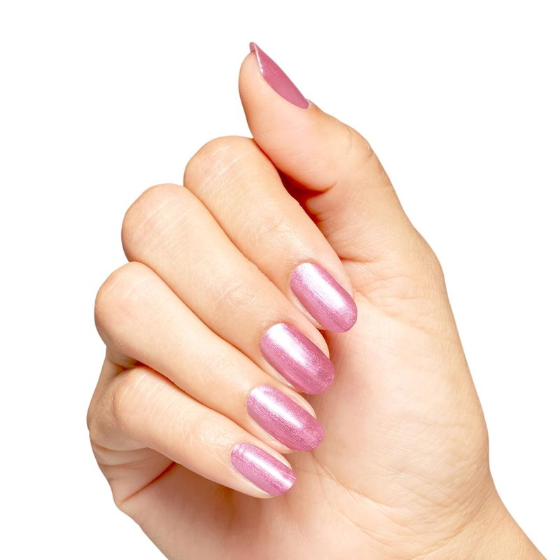 OPI Infinite Shine Lip Pink Battle | Opaque Soft Pink Metallic Long Wear Gel Like Nail Polish | Metallic Mega Mix Collection