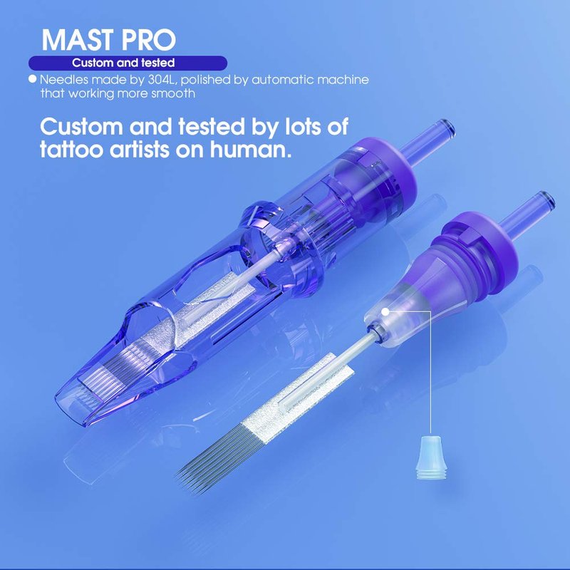 Mast Pro Tattoo Cartridges 20Pcs Disposable Needles Bugpin 0.25MM Round Liner 0803 Round Liner