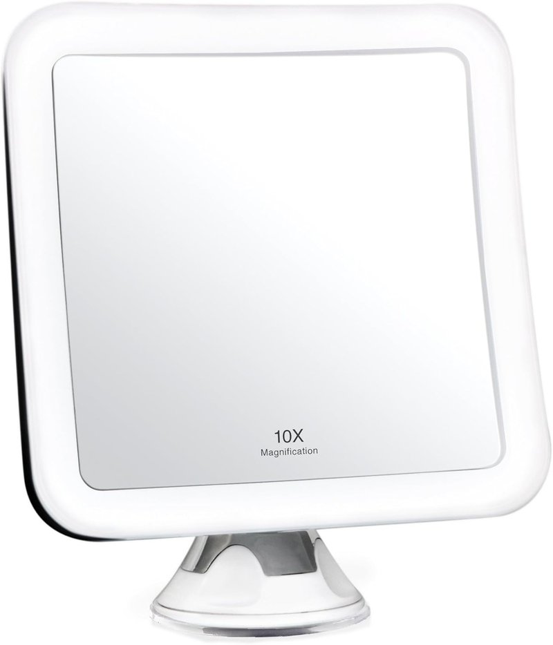 Fancii 10X Magnifying Lighted Makeup Mirror - Cordless Daylight LED Vanity Mirror | 6.5" Wide, 360° Rotation