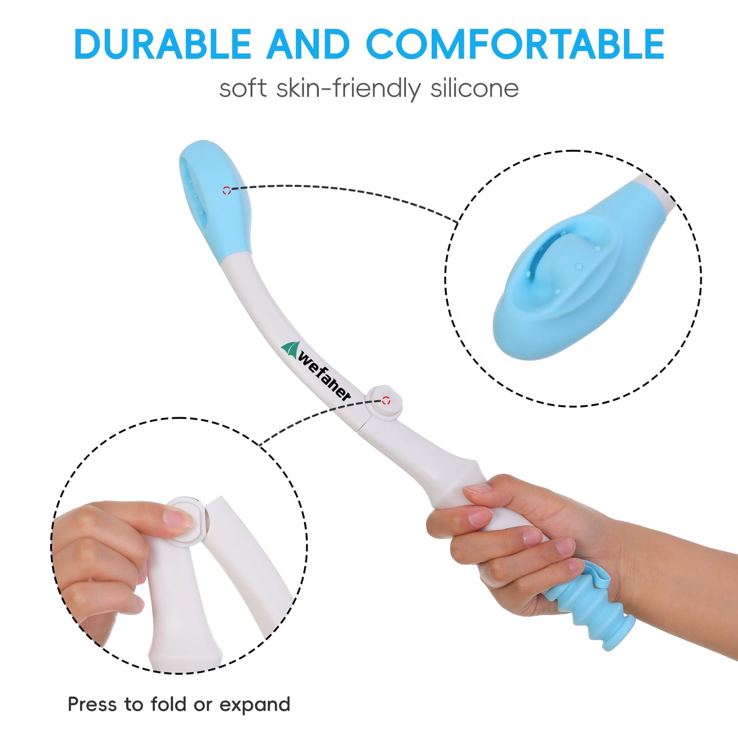 Wefaner folding wiping toilet aid tool and 20PCS Compressed Washcloth Towels,Combination set,Self Help Wipe Butt for Overweight People，Limited Mobility,Elderly, Pregnancy.